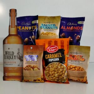 wild turkey bourbon nuts gift hamper